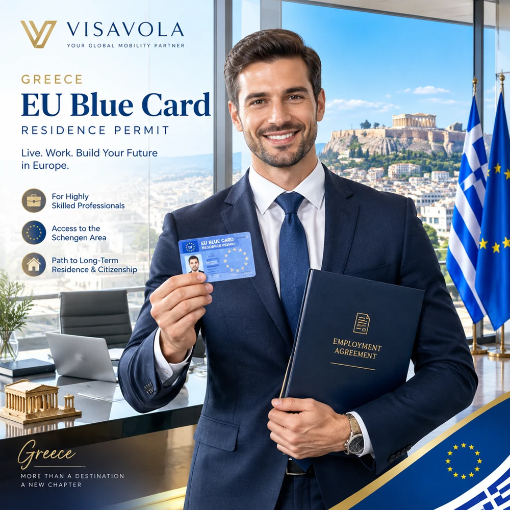کارت آبی اتحادیه اروپا در یونان (Greece EU Blue Card)
