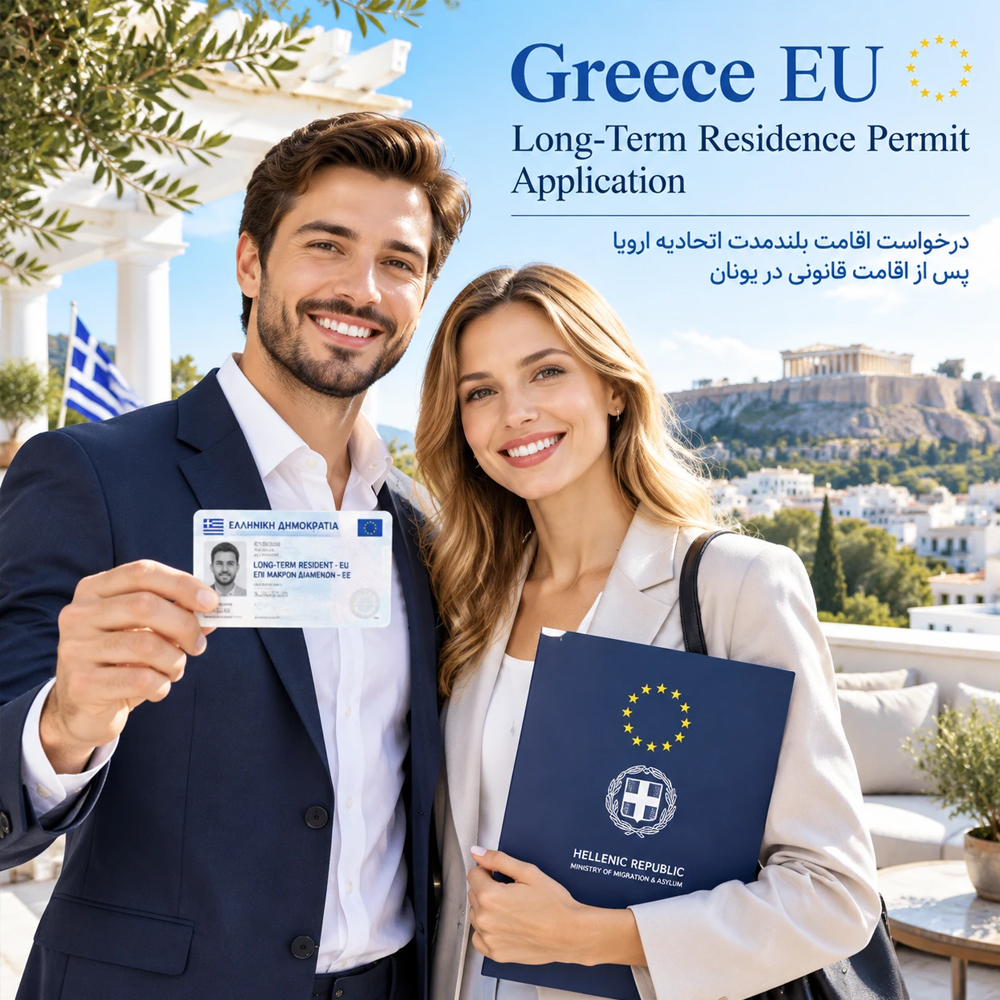 درخواست اقامت بلندمدت اتحادیه اروپا پس از اقامت قانونی در یونان(Greece EU Long-Term Residence Permit Application – Directive 2003/109/EC & Law 5038/2023)
