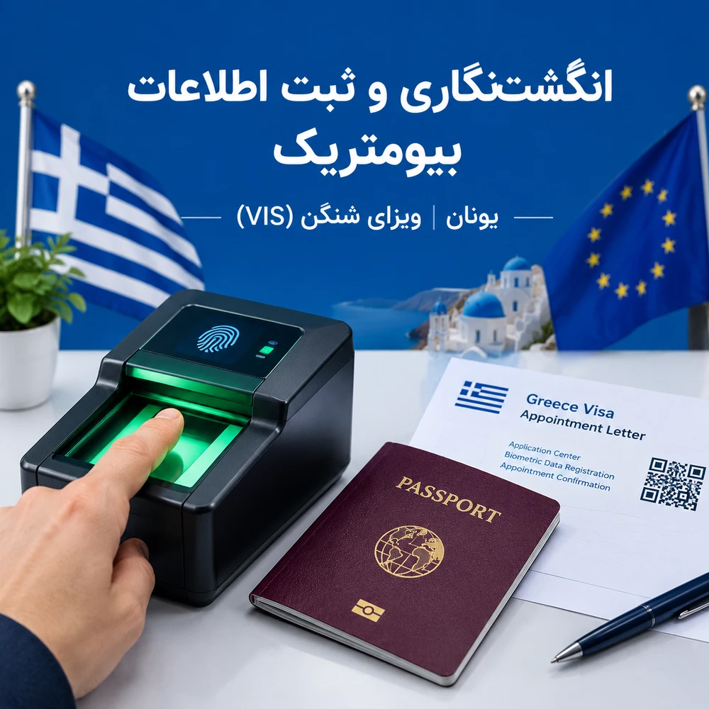 انگشت‌نگاری و ثبت اطلاعات بیومتریک روادید شنگن یونان-(Greece Visa Biometrics and Data Registration Service – Visa Information System / VIS)