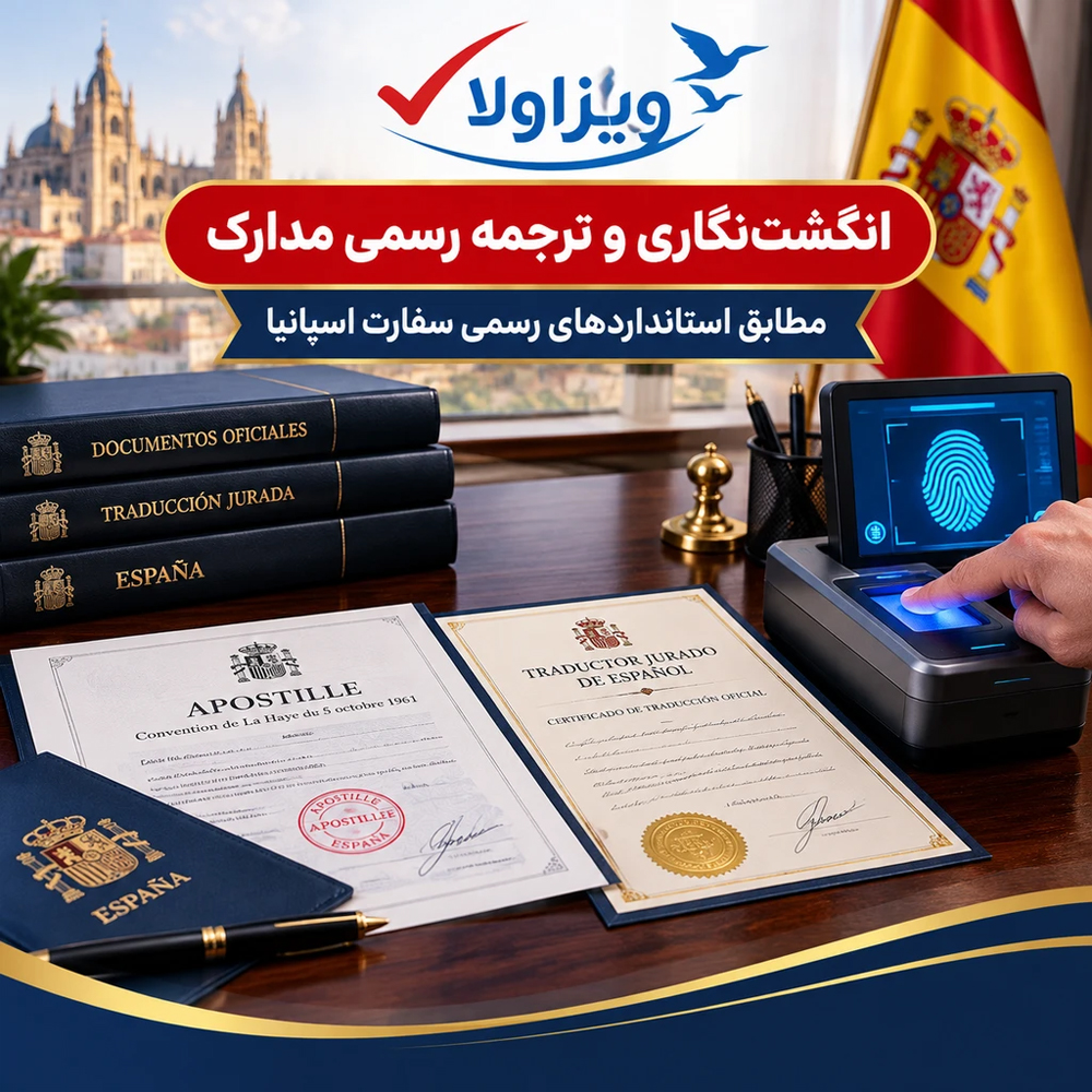 خدمات انگشت‌نگاری بیومتریک و ترجمه رسمی مدارک اسپانیا