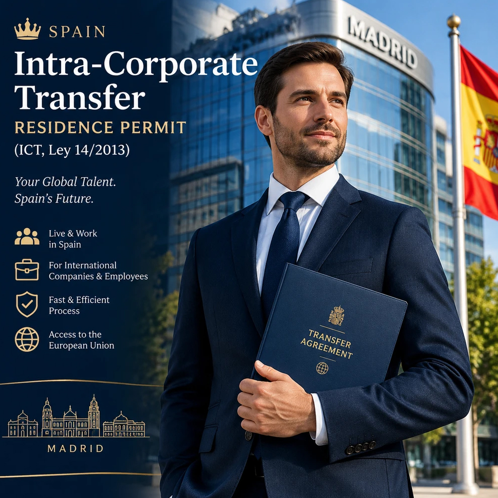 اقامت انتقال درونشرکتی اسپانیا (ICT)