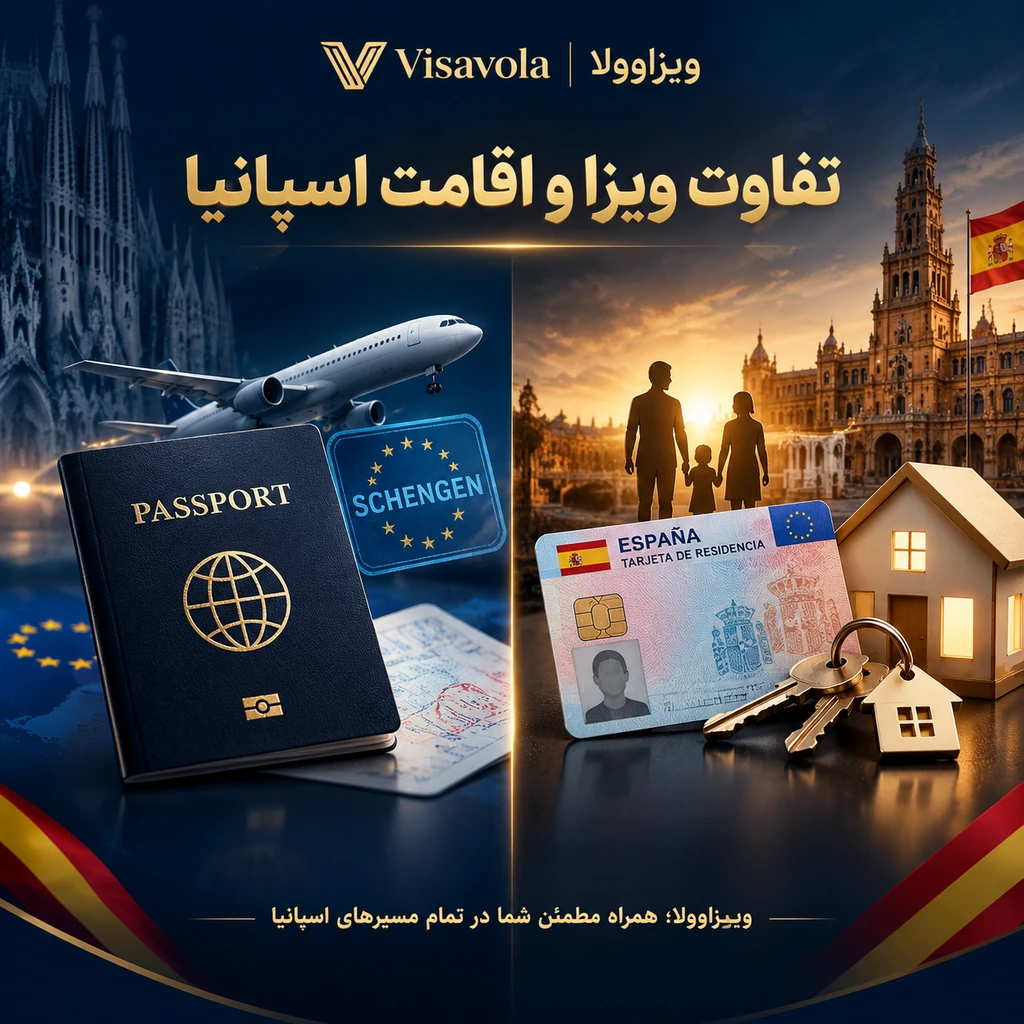 تفاوت ویزا و اقامت اسپانیا چیست؟